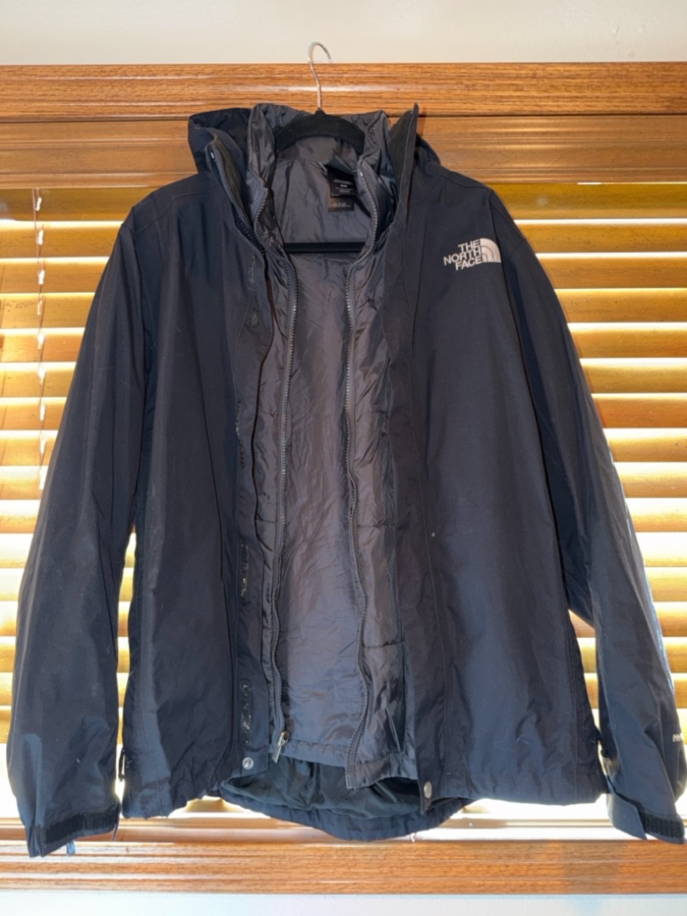 The North Face Men's Black Hooded Rain Jacket